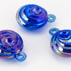 19mm x 15mm Sapphire AB Spiral Drop (4 Pcs) #UP035-General Bead