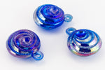 19mm x 15mm Sapphire AB Spiral Drop (4 Pcs) #UP035-General Bead