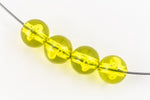 8mm Transparent Yellow Round Bead (10 Pcs) #UP178-General Bead