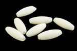 4mm x 11mm Seamless Matte Cream Rice Bead (100 Pcs) #UP193-General Bead