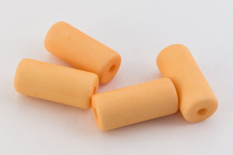 13mm Matte Mango Tube Bead (4 Pcs) #UP239-General Bead