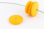 18mm Matte Yellow Rondelle (2 Pcs) #UP281b-General Bead