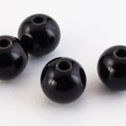 8mm Black Round Lucite Bead (4 Pcs) #UP285-General Bead