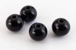 8mm Black Round Lucite Bead (4 Pcs) #UP285-General Bead