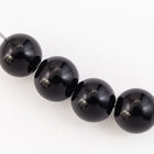 8mm Black Round Lucite Bead (4 Pcs) #UP285-General Bead