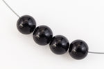8mm Black Round Lucite Bead (4 Pcs) #UP285-General Bead