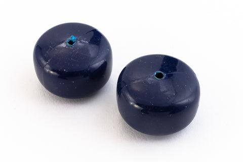 18mm x 12mm Navy Rondelle (2 Pcs) #UP294-General Bead