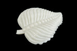 62mm x 78mm Opaque Off White Leaf #UP303-General Bead