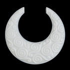 46mm Opaque White Spiral Hoop (2 Pcs) #UP313-General Bead