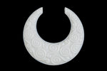 46mm Opaque White Spiral Hoop (2 Pcs) #UP313-General Bead