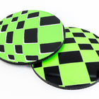 41mm Black and Green Op- Art Circle #UP414-General Bead