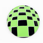 41mm Black and Green Op- Art Circle #UP414-General Bead