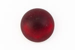 9mm Round Frosted Ruby Cabochon (2 Pcs) #UP762-General Bead