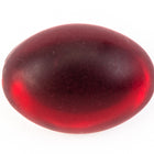 6mm x 8mm Frosted Ruby Oval Cabochon (4 Pcs) #UP767-General Bead