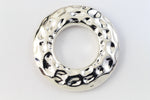 42mm Silver "Hammered" Ring (2 Pcs) #WMS021-General Bead