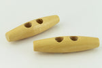 14mm x 57mm Natural Wood Toggle (2 Pcs) #WOOD069-General Bead