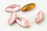 7mm x 15mm Rose Zebra Smooth Navette Point Back Cabochon (2 Pcs) #XGP026-C-General Bead