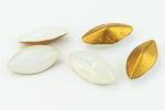 7mm x 15mm Opal Smooth Navette Point Back Cabochon (2 Pcs) #XGP026-F-General Bead
