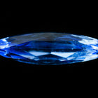 6mm x 24mm Lt. Sapphire Faceted Navette Point Back Cabochon #XGP027-A-General Bead