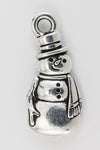 23mm Antique Silver Tierracast Snowman Charm #XMAS001-General Bead