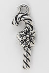 25mm Antique Silver Tierracast Candy Cane Charm #XMAS003-General Bead