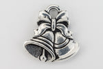 16mm Antique Silver Tierracast Holiday Bells Charm #XMAS004-General Bead