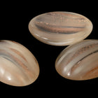 Vintage 10mm x 13.5mm Rose Gold/Beige Stripe Oval Cabochon #XS100-A-3