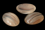 Vintage 10mm x 13.5mm Rose Gold/Beige Stripe Oval Cabochon #XS100-A-3