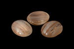 Vintage 8mm x 10mm Rose Gold/Light Pink Stripe Oval Cabochon #XS100-B-2
