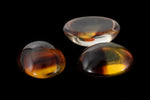 Vintage 8mm x 10mm Brown/Topaz Stripe Oval Cabochon #XS101-A