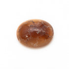 Vintage 8mm x 10mm Brown Crackle Oval Cabochon #XS104-D