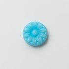 Vintage 7mm Baby Blue Daisy Flower Round Cabachon #XS11-A