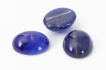 Vintage 8mm x 10mm Dark Blue Oval Cabochon #XS12-E Sm