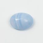 Vintage 6mm x 8mm Light Blue Stripe Oval Cabochon #XS121-G-2