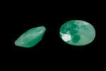 Vintage 5mm x 7mm Mottled Green Oval Fancy Stone #XS177-B