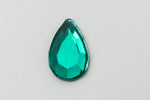 Vintage 8mm x 13mm Emerald Faceted Teardrop Rhinestone #XS25-F-2