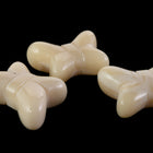Vintage 14mm x 19mm Beige Glass Butterfly #XS37-E-1