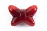 Vintage 14mm x 18.5mm Red Glass Butterfly #XS37-F