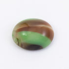 Vintage 8mm x 10mm Green/Brown/White Stripe Oval Cabochon #XS43-C