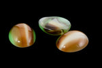 Vintage 8mm x 10mm Green/Brown/White Stripe Oval Cabochon #XS43-C