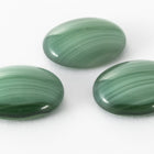 Vintage 8mm x 9.5mm Dark Green Stripe Oval Cabochon #XS7-A