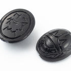 Vintage 8mm x 10mm Black Scarab Cabochon #XS77-A