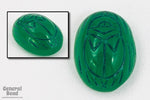 4mm x 6mm Dark Green/Black Scarab Cabochon #XS78-B-General Bead
