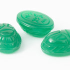 Vintage 10mm x 14mm Jade Green Scarab Cabochon #XS79-C