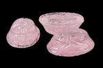 Vintage 13mm x 18mm Translucent Pink Scarab Cabochon #XS79-D