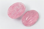 Vintage 13mm x 18mm Translucent Pink Scarab Cabochon #XS79-D