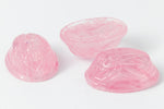 Vintage 13mm x 18mm Translucent Pink Scarab Cabochon #XS79-D