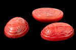 Vintage 13mm x 18mm Coral Red Scarab Cabochon #XS79-G