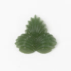 Vintage 12mm Fern Green Three Leaf Cabochon #XS8-A