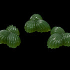 Vintage 12mm Fern Green Three Leaf Cabochon #XS8-A